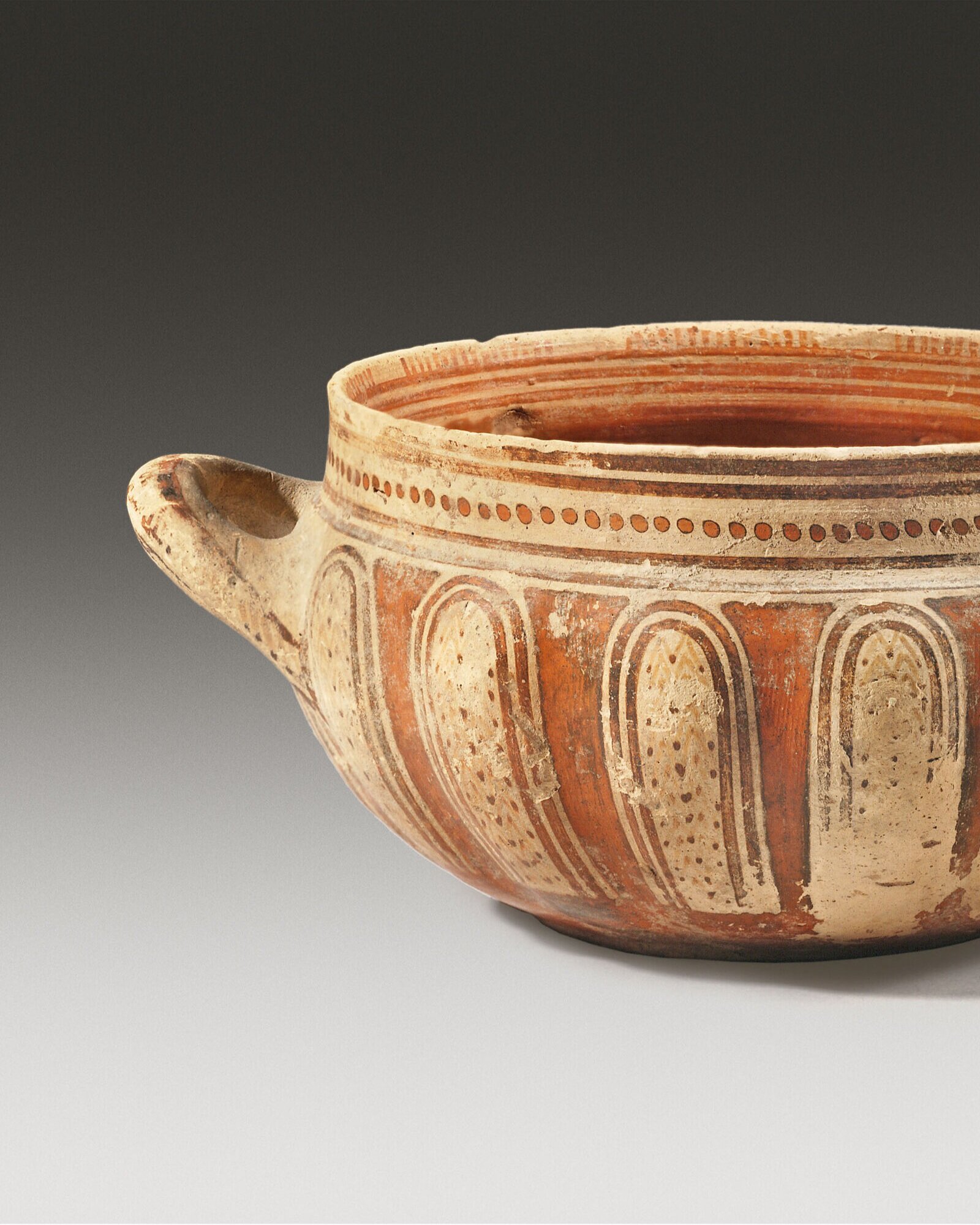 Ancient Geometric Greek Terracotta Skyphos