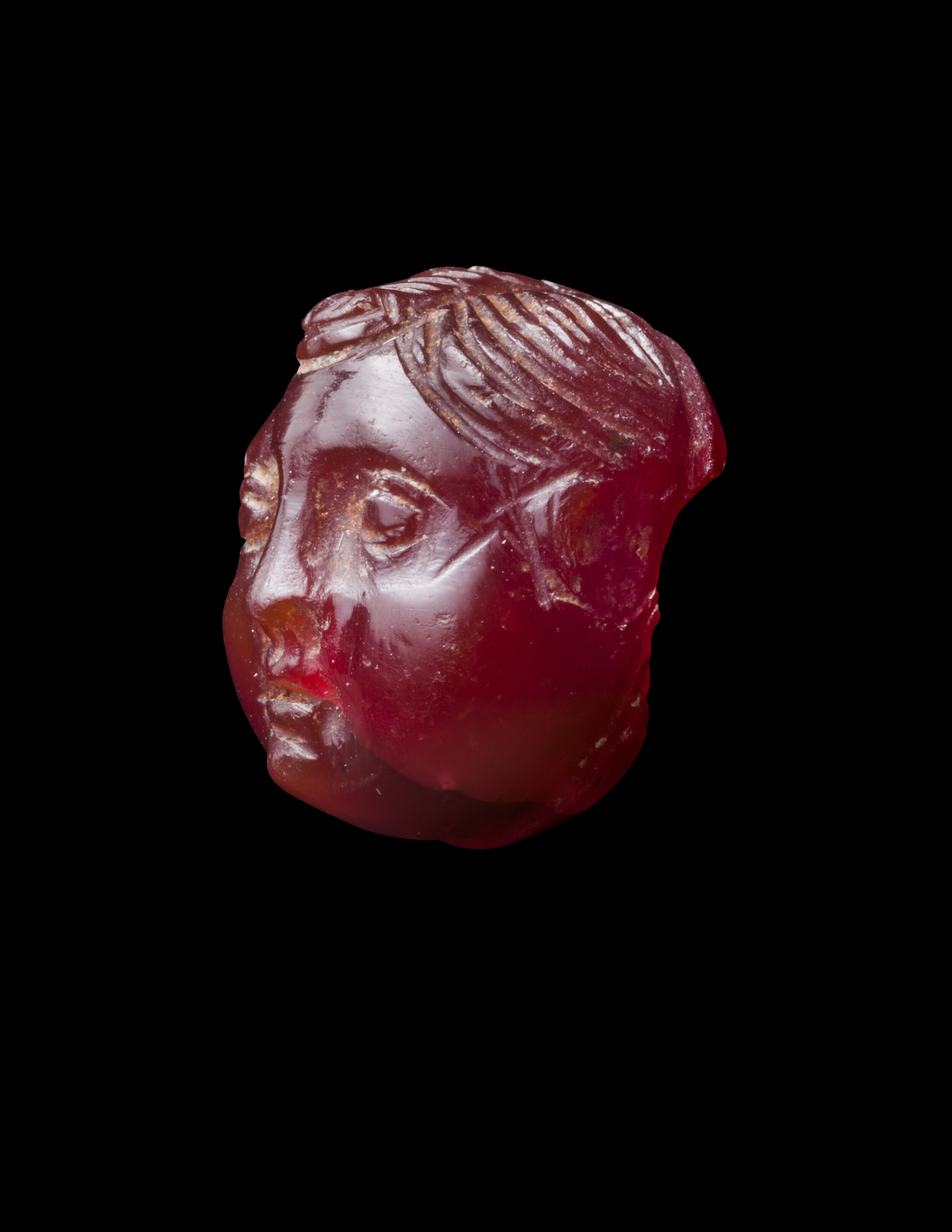 Ancient Roman Cornelian Head of Eros