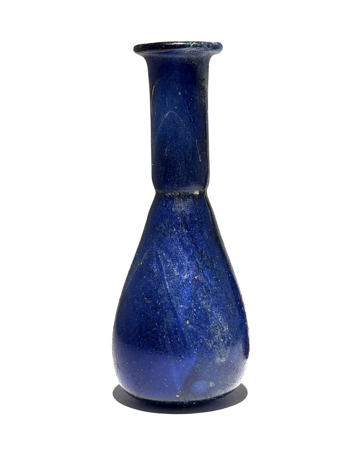 Ancient Roman Cobalt Blue Blown Glass Bottle 2