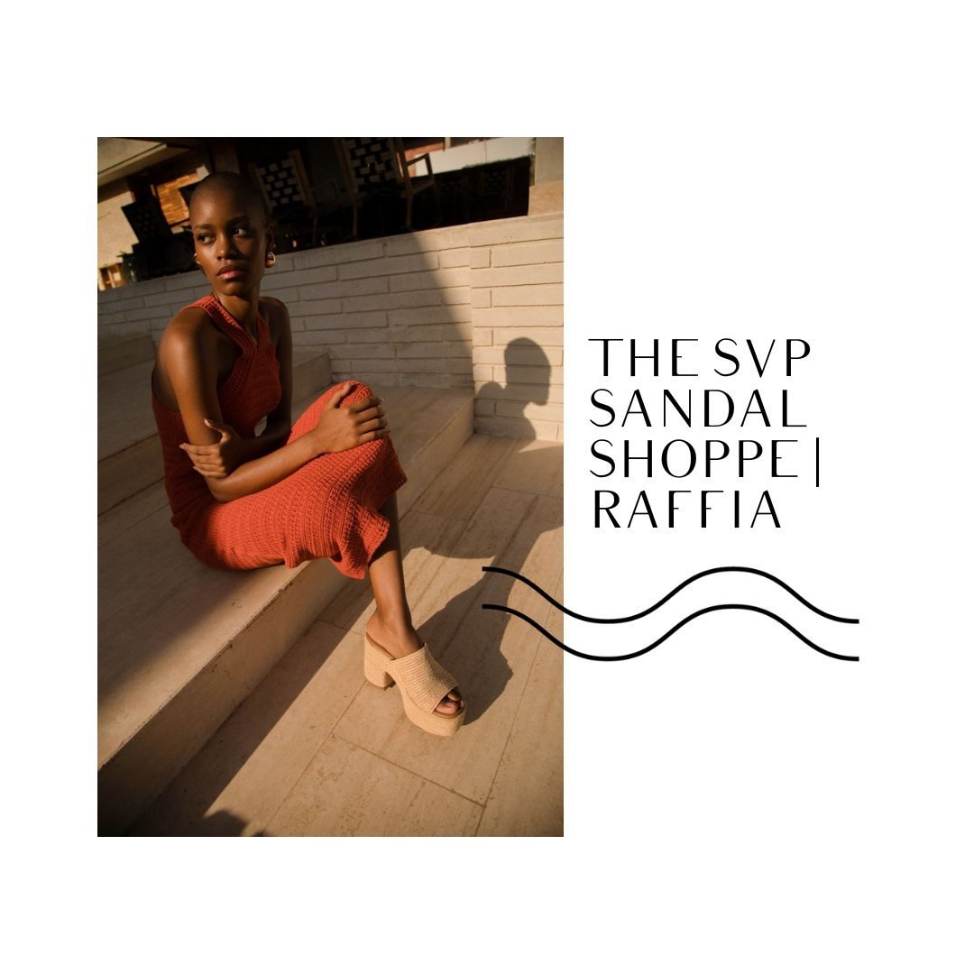 The SVP Sandal Shoppe series is here. Stay tuned for curated edits of this seasons sandal trends as well as style staples. ⁠
⁠
Today we are highlighting a texture we love for summer, raffia. Adding raffia to your accessories is a great way to make an