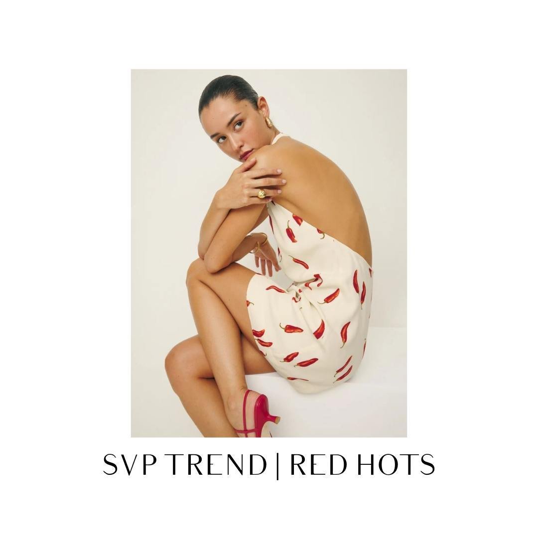 Some like it hot. We love a punch of red, always. It is the only color in our otherwise black-and-white company logo. ⁠
⁠
Shop our cheeky edit of reds &amp; peppers to spice up your look this spring. To shop this edit and more, click the link in bio 