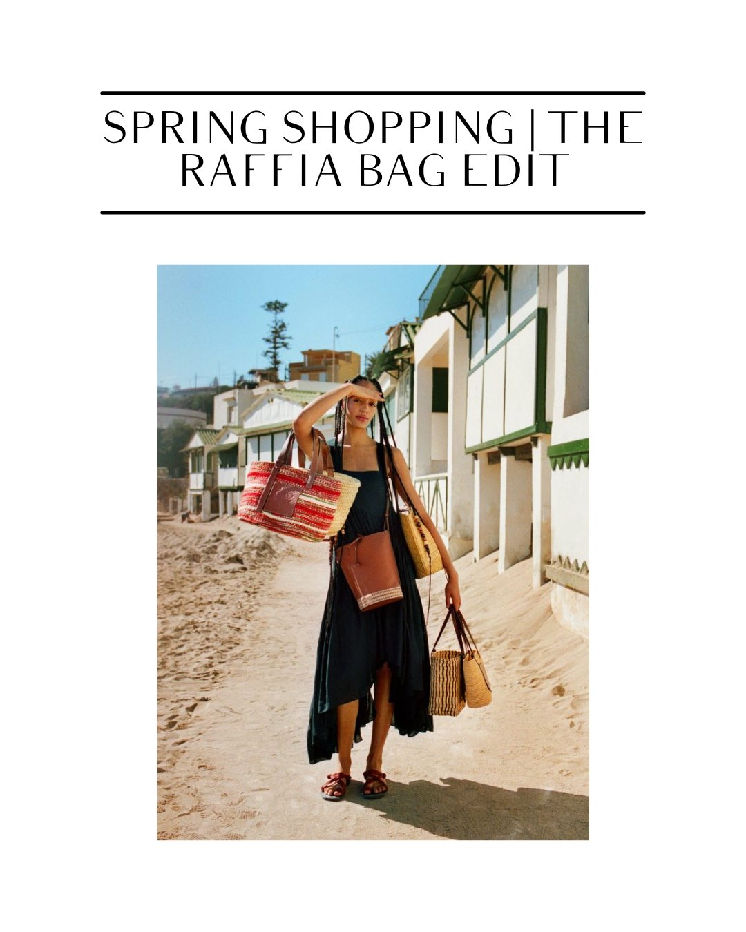 Embrace the warm weather and sunny skies with raffia this spring. A straw bag is a classic &amp; a must-have addition to your warm-weather wardrobe. From casual daytime outings to breezy nights out, a raffia bag adds texture and charm to any outfit.⁠
