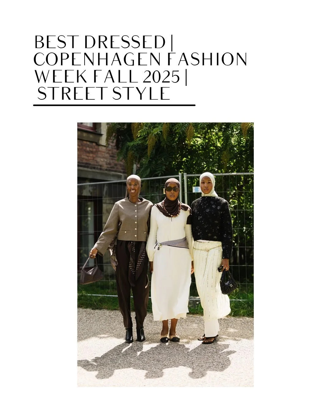 Copenhagen served up looks outside the venues this season&mdash;think sheer lace, polka dots reimagined, and the kind of fearless texture + pattern mixing only this city could pull off. Proof that the sidewalks are still fashion&rsquo;s best runway. 