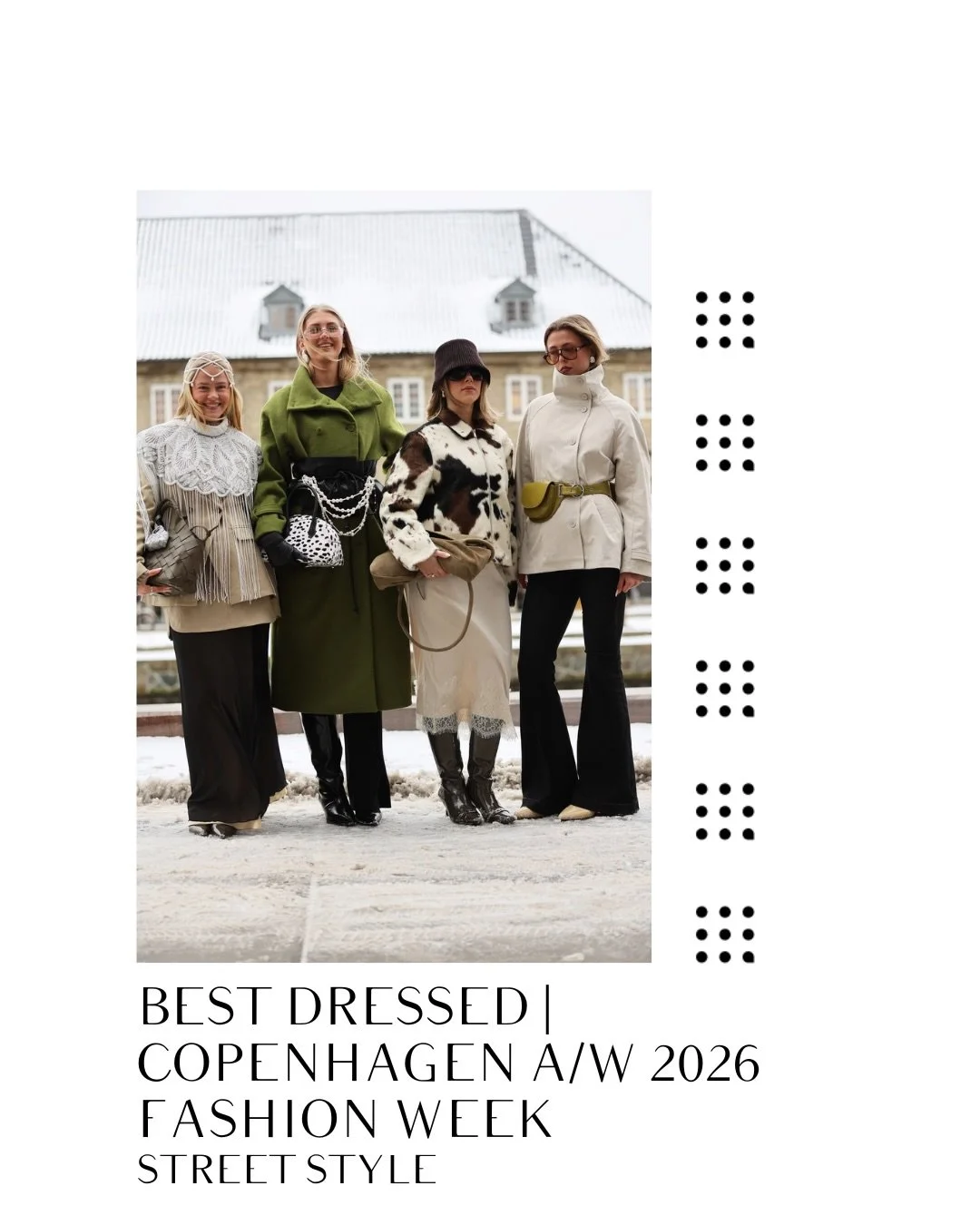 Scandinavians continue to define modern dressing &amp; have mastered the art of outerwear. This season brought fringe, fur and fur trims, animal prints, and statement hats into sharp focus. Swipe to see our favorite looks from Copenhagen Fashion Week