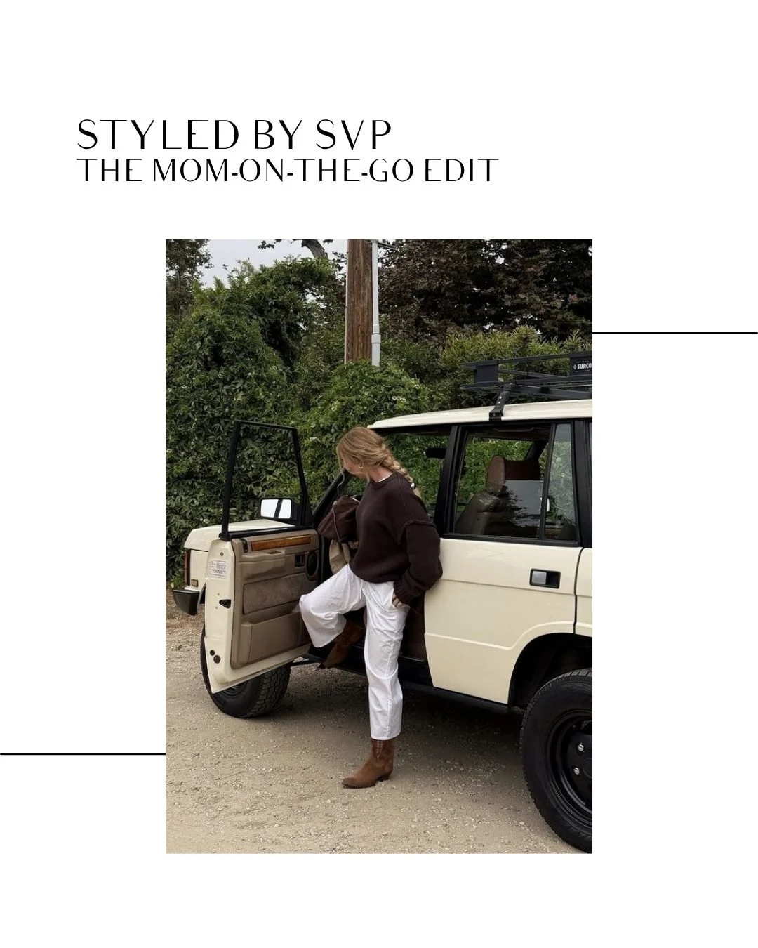Comment &ldquo;mom&rdquo; for shopping links to these looks. You can also shop the looks by heading to Style Vous Plait&rsquo;s ShopMy. The link is in bio.
The school run has a dress code &mdash; and it&rsquo;s not sweatpants. We styled three looks f