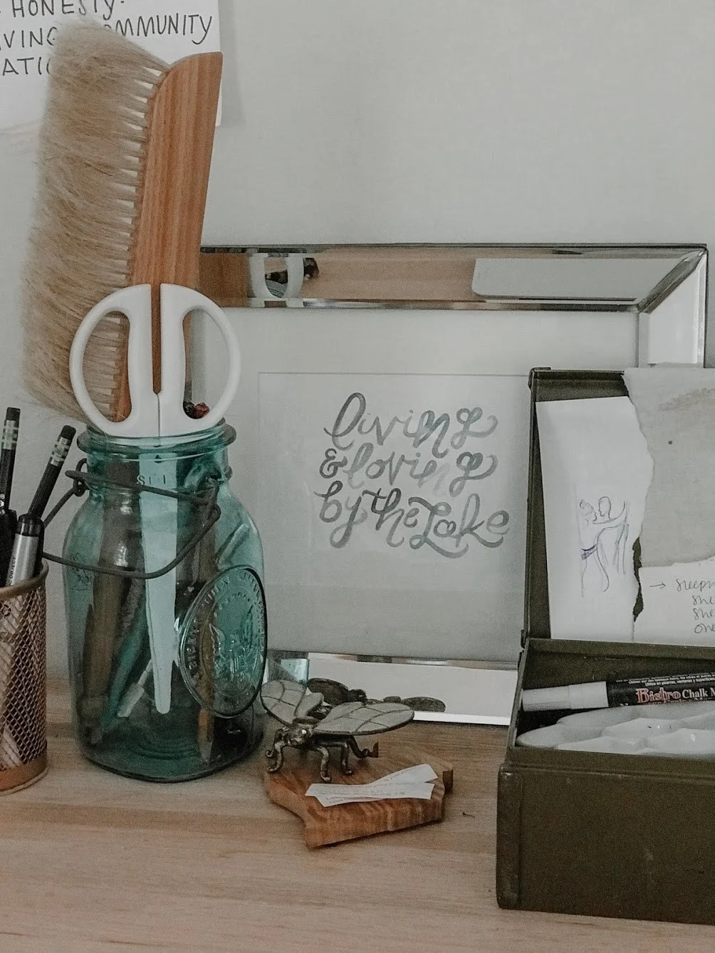 My studio desk is always changing but this is probably my favorite set-up of it so far.