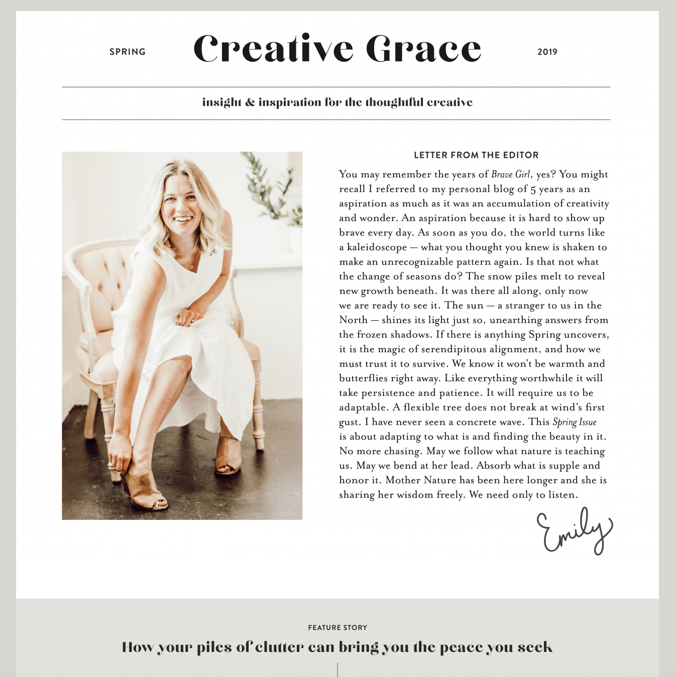 Sign up for the Summer edition of Creative Grace newsletter