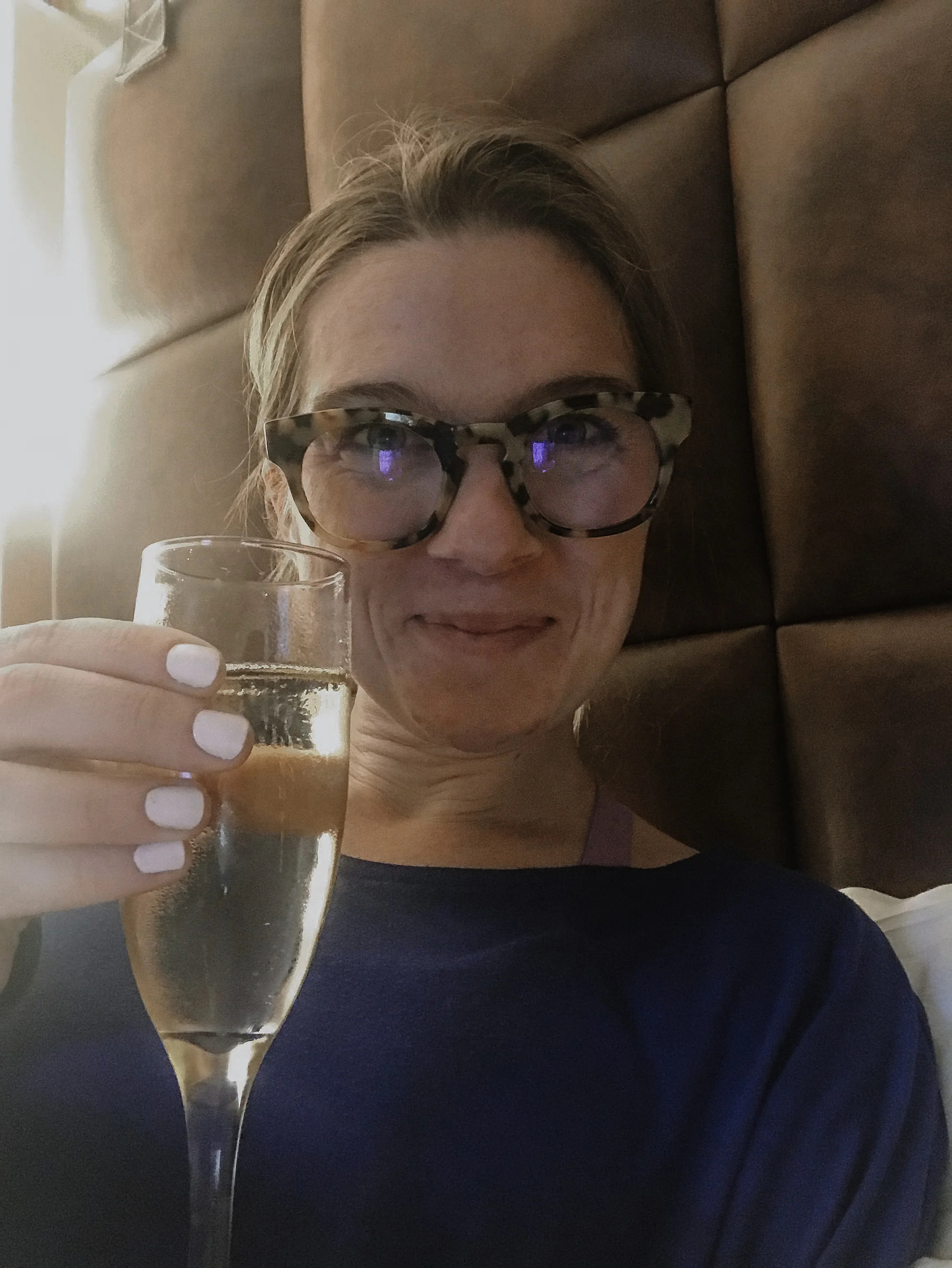 (1) I've been living out of my carry-on lately (2) The event team I'm part of (3) Champagne courtesy of the hotel hosting the event!