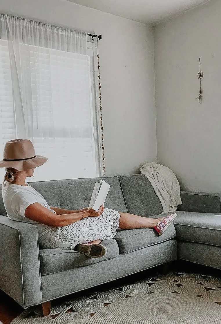 This outfit was part of my Summer 10x10 last summer 2018. One of the places in our home I like to read.