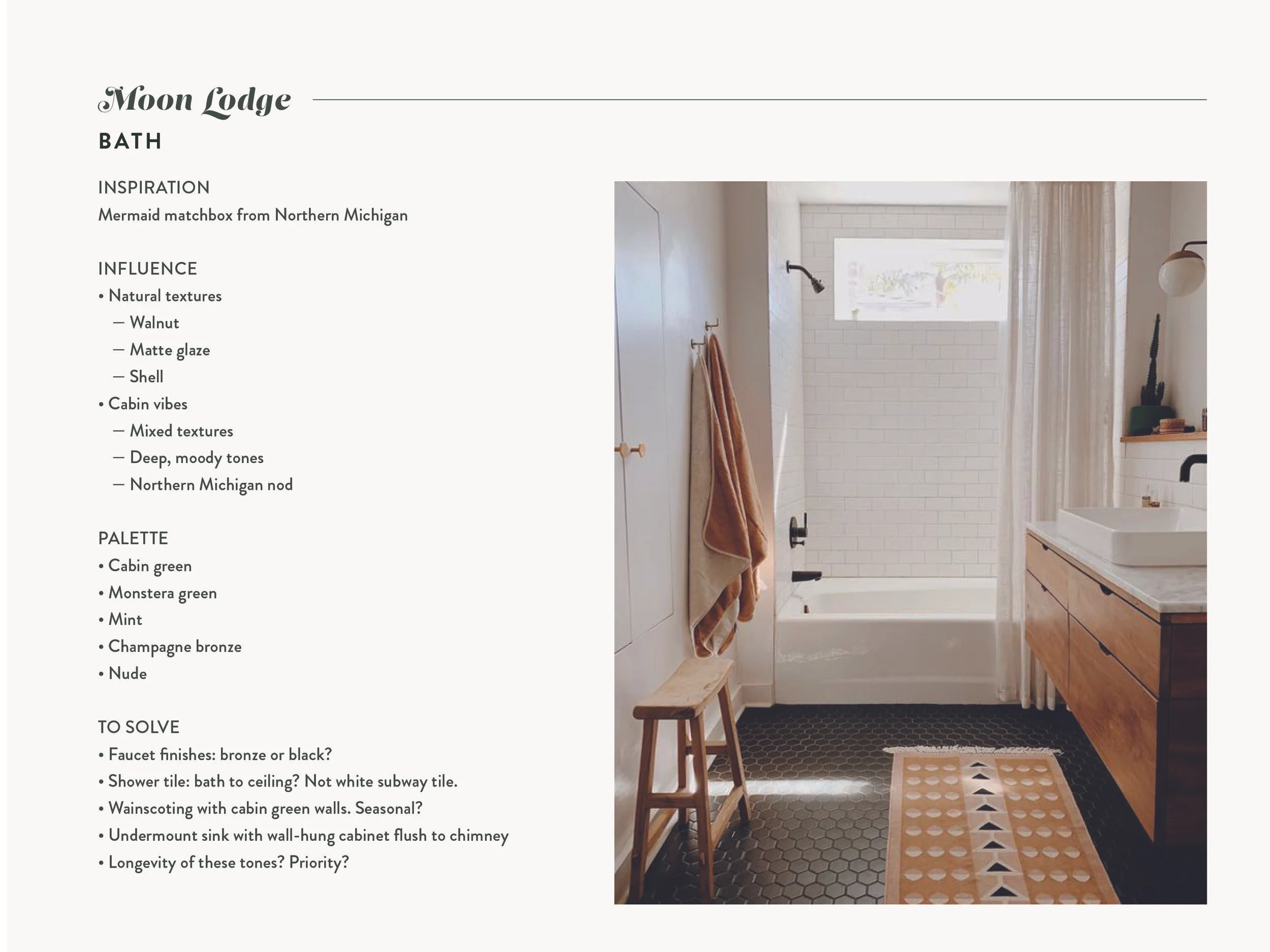 Moon Lodge Bathroom Remodel, Phase 1  | Emily Bode