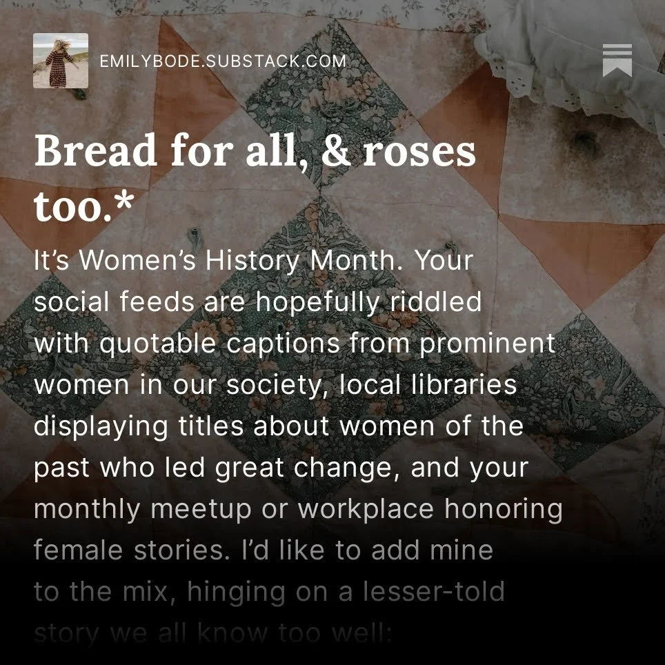 Bread &amp; Roses