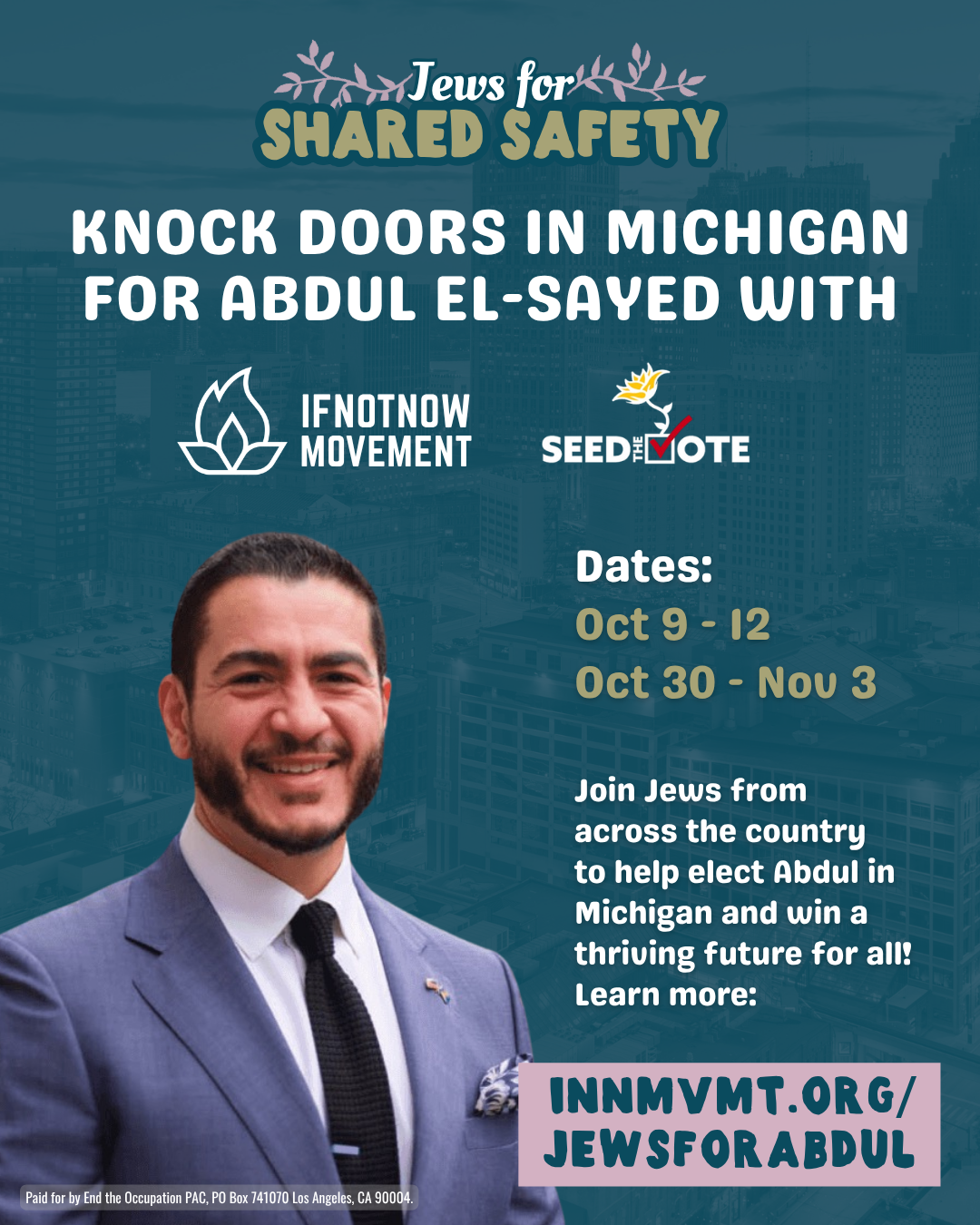 Canvassing Weekend #1: Knock Doors to Elect Abdul to U.S. Senate!