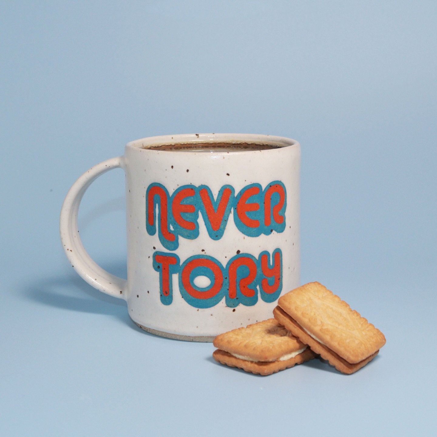 At last! A General Election has been called for 4th July - about flippin&rsquo; time! I&rsquo;ve just about recovered from the shock and have decided to offer a special edition run of my Never Tory &lsquo;Disco&rsquo; font mugs as a pre-order.

These