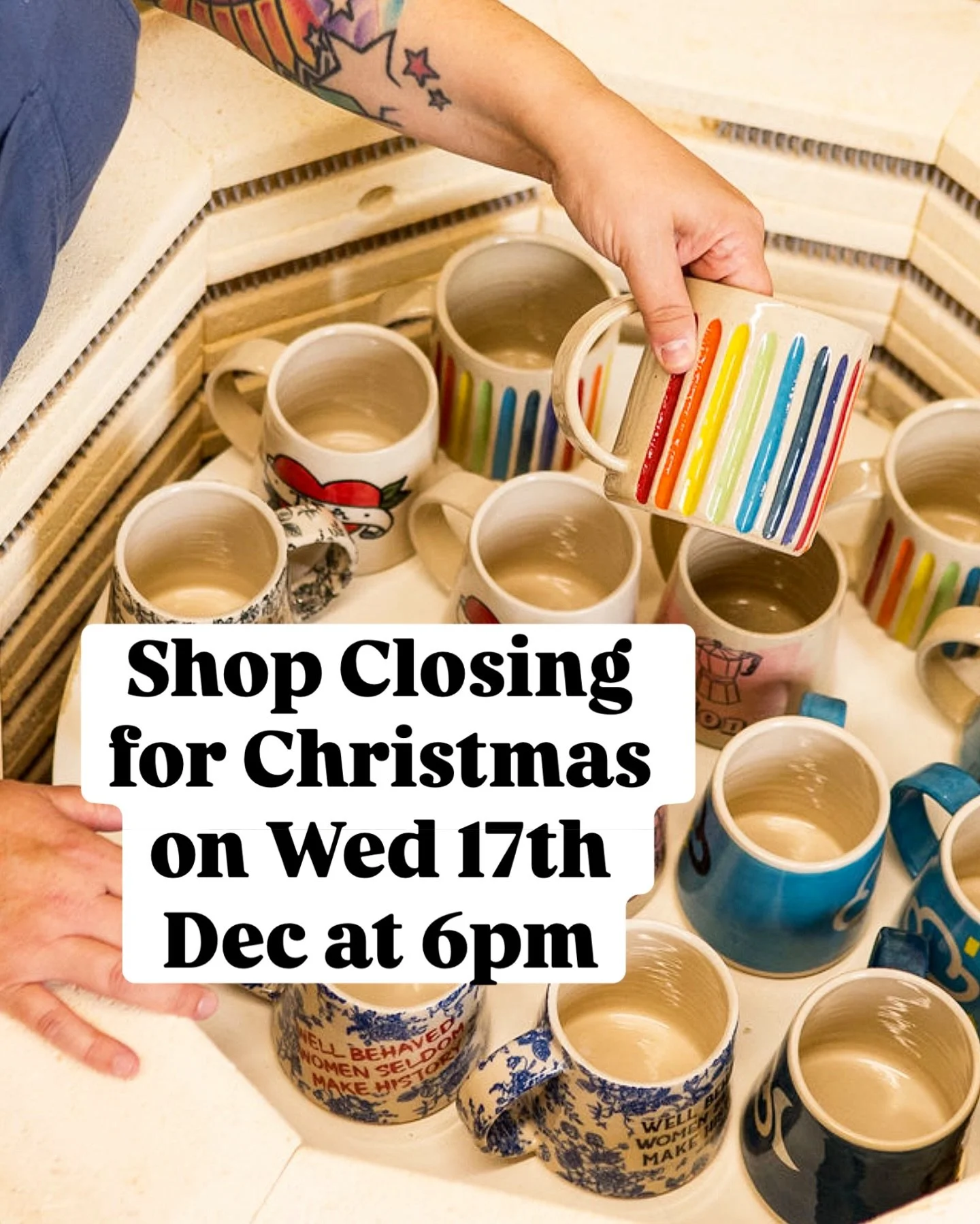 Last orders please! I will be closing up my shop at www.emmapuddickpottery.com and on @holly.co this Wednesday 17th December at 6pm. This gives plenty of time for last UK post and maintains my fragile sanity. Thank you 📦🎄🎅🏼