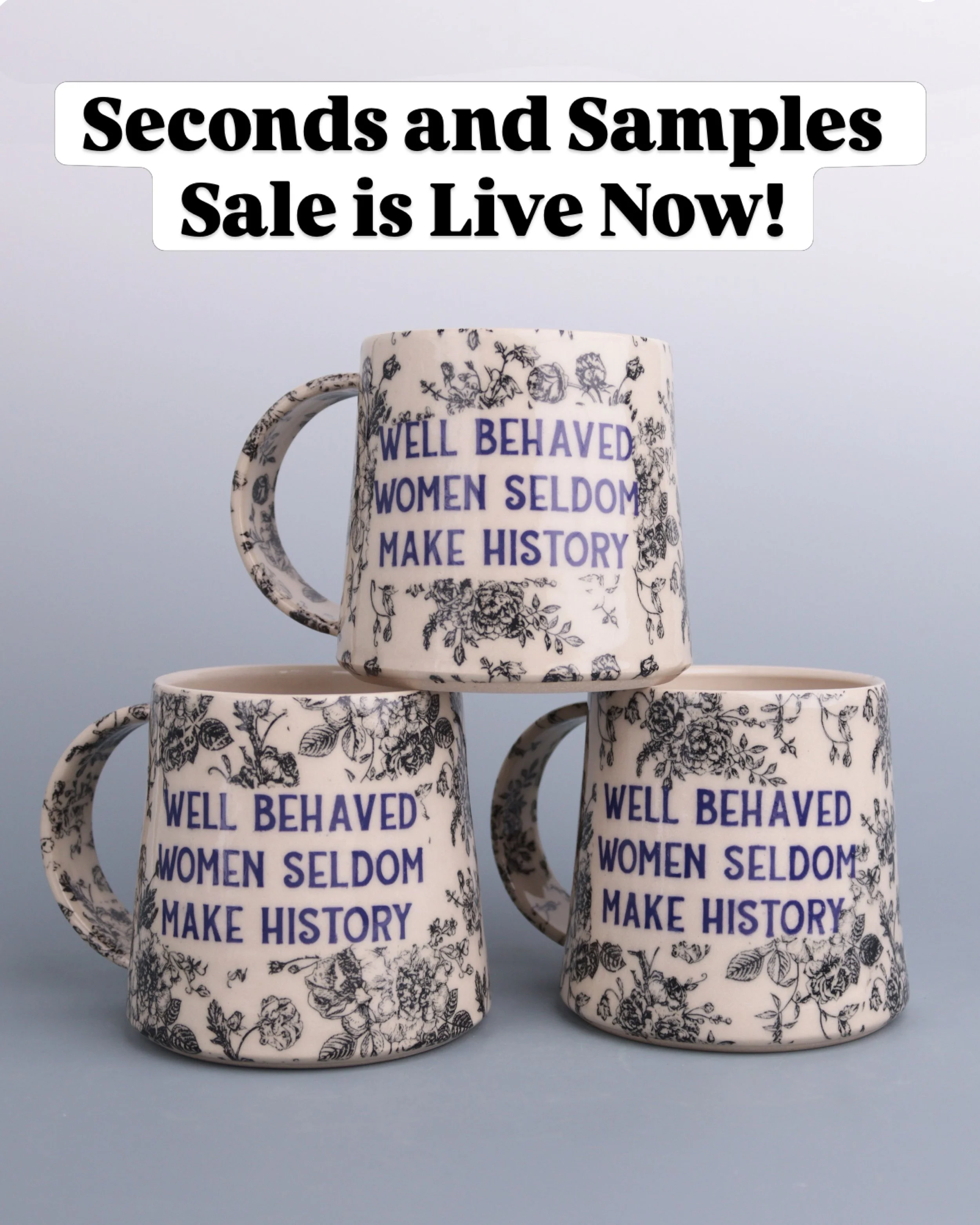 🎉 SECONDS AND SAMPLE SALE IS LIVE NOW 🎉

Get yourself over to www.emmapuddickpottery.com (link in bio) to grab some of the last pots I&rsquo;ll have for sale for the foreseeable future. Some of these designs might never be made again, I just don&rs
