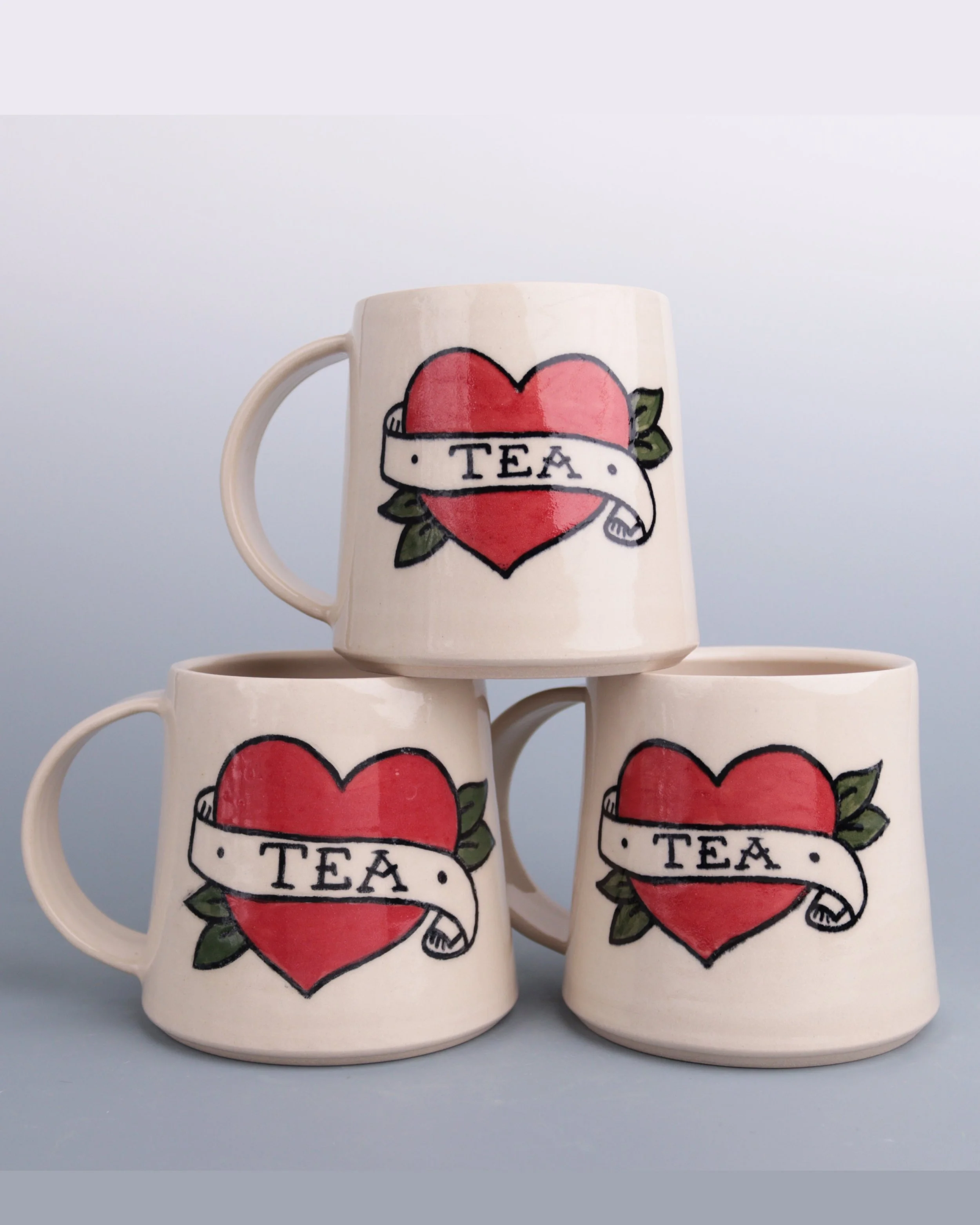 Tea Heart Tattoo Mug - SECONDS