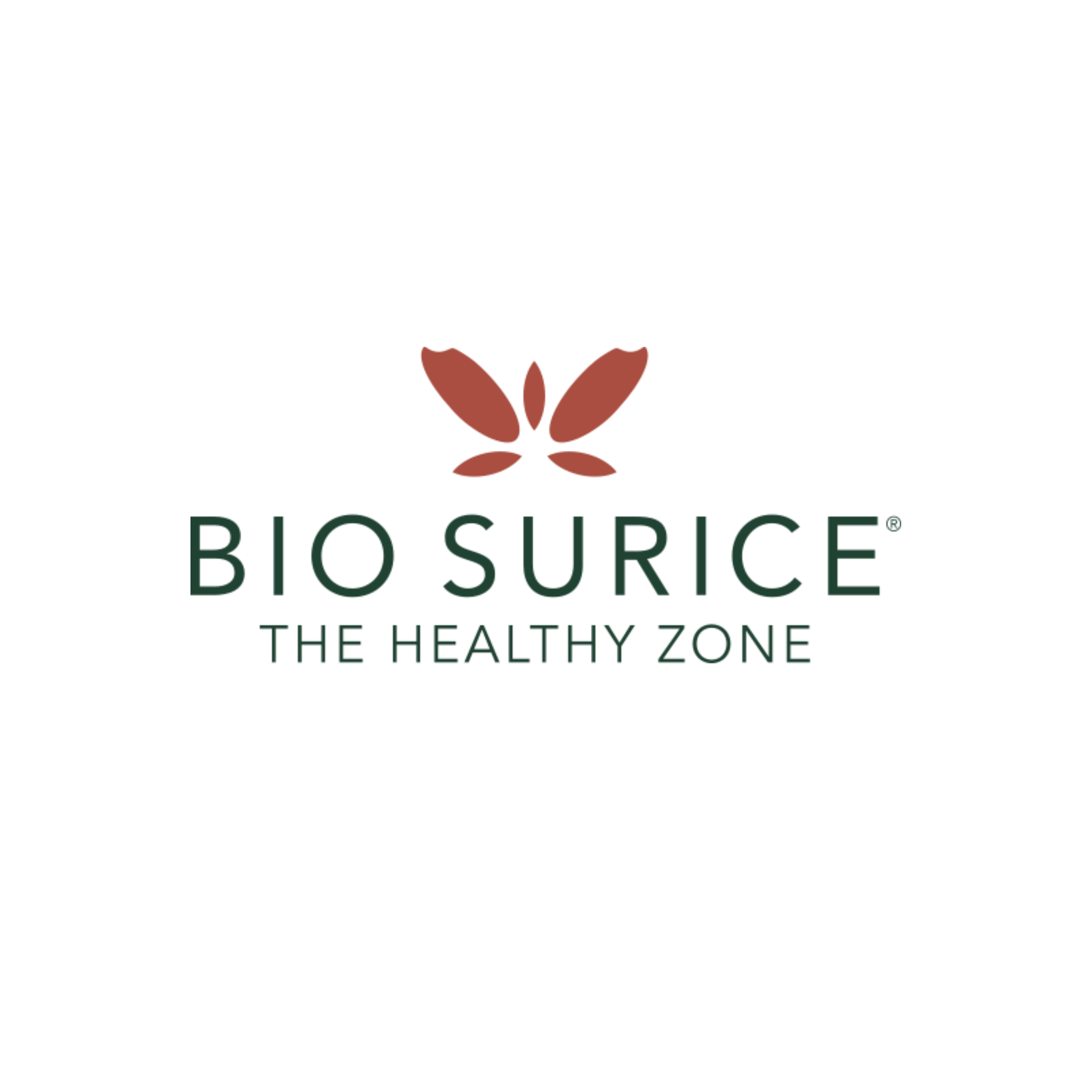 Logo of Bio Surice with the text 'The Healthy Zone' below and a leaf design above.