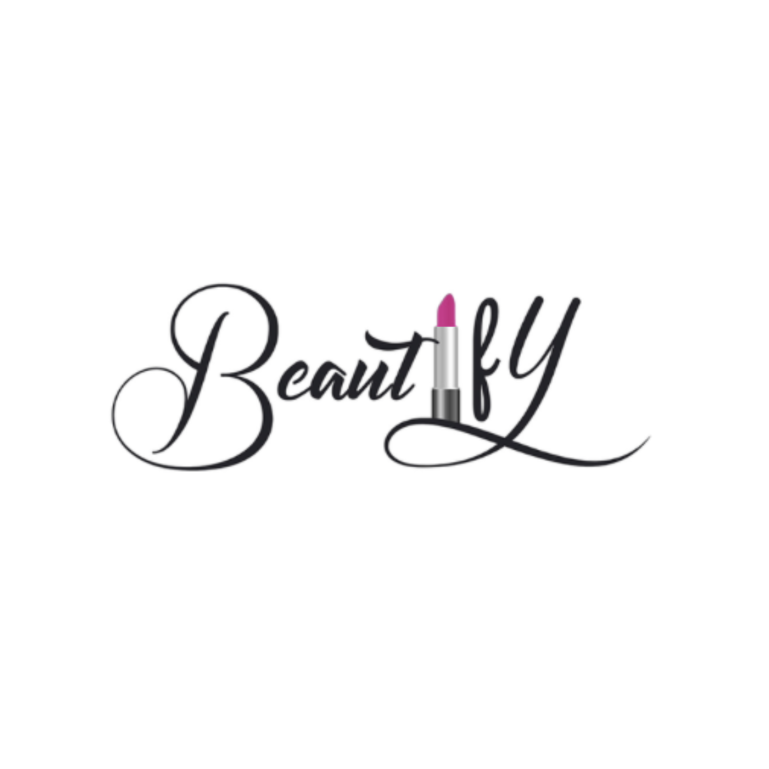 Beautify logo with lipstick as letter 'i'