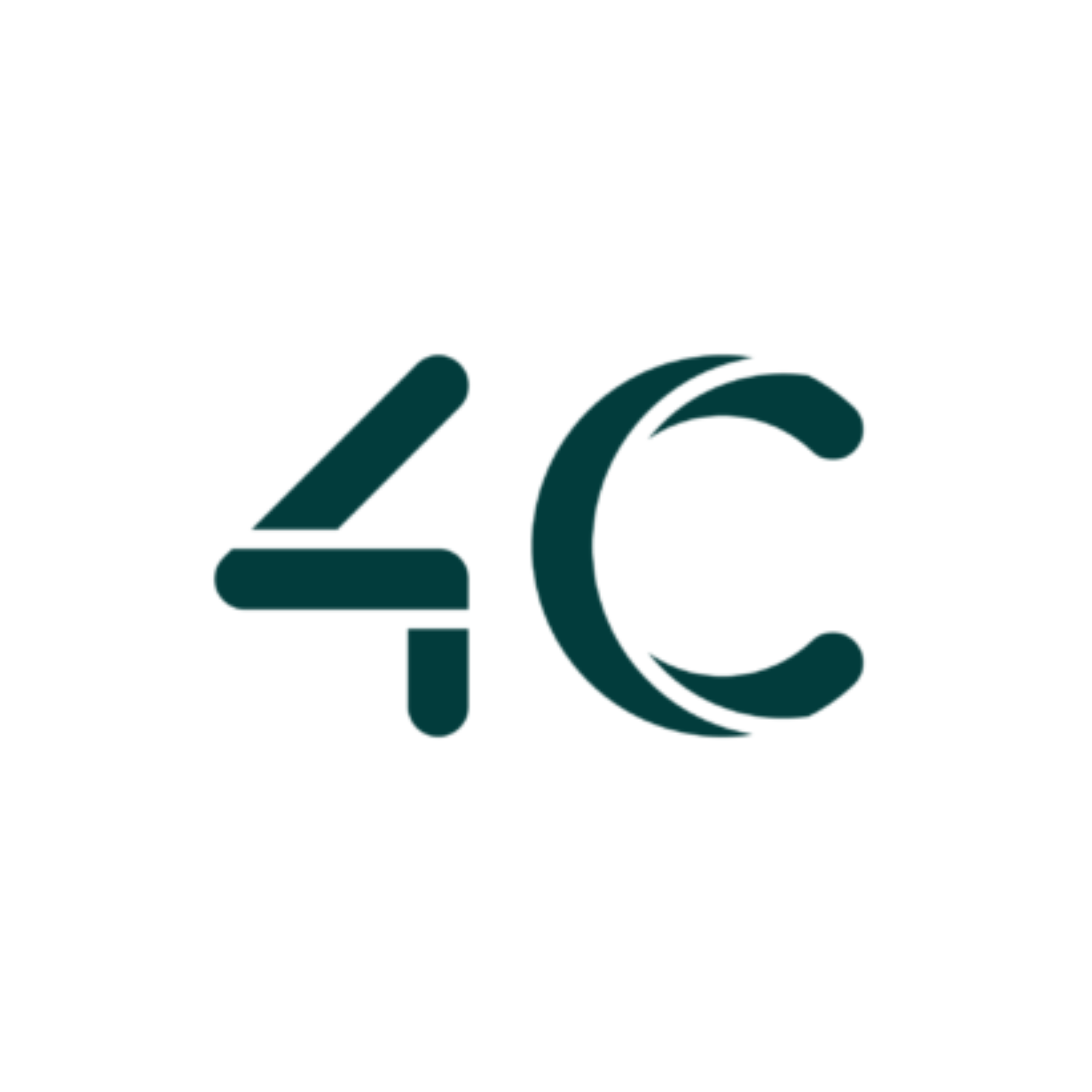 Stylized "4C" logo in dark teal on white background.