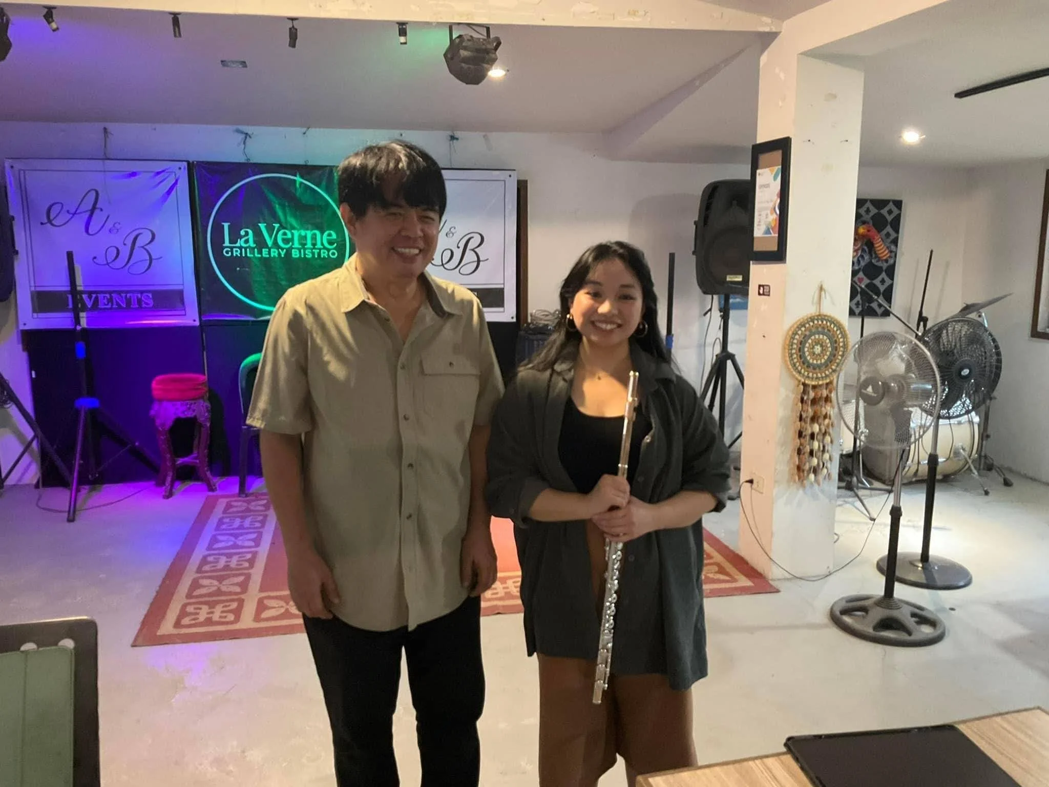 With composer Conrado Del Rosario