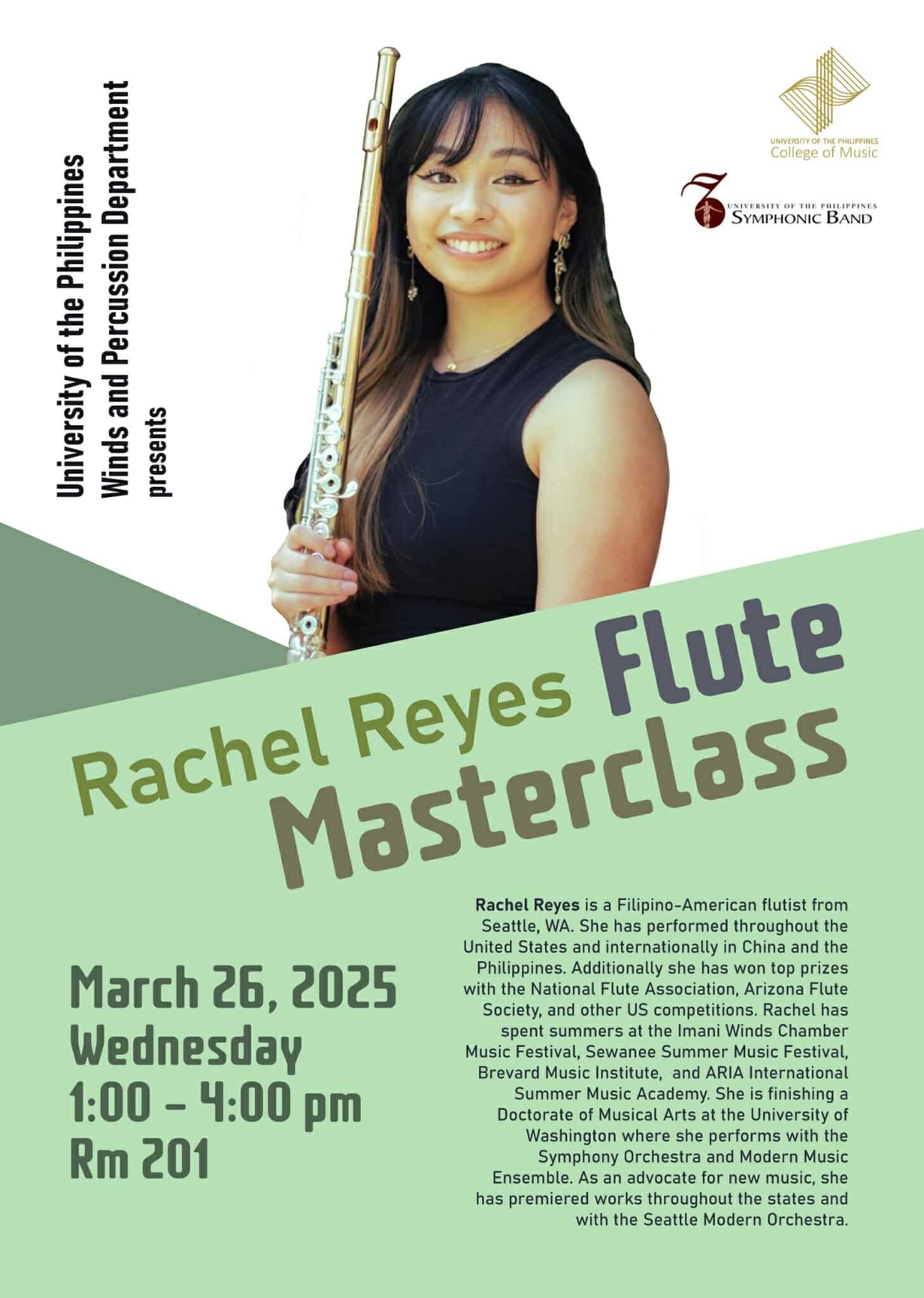 Masterclass at the University of Philippines Diliman College of Music, March 2025