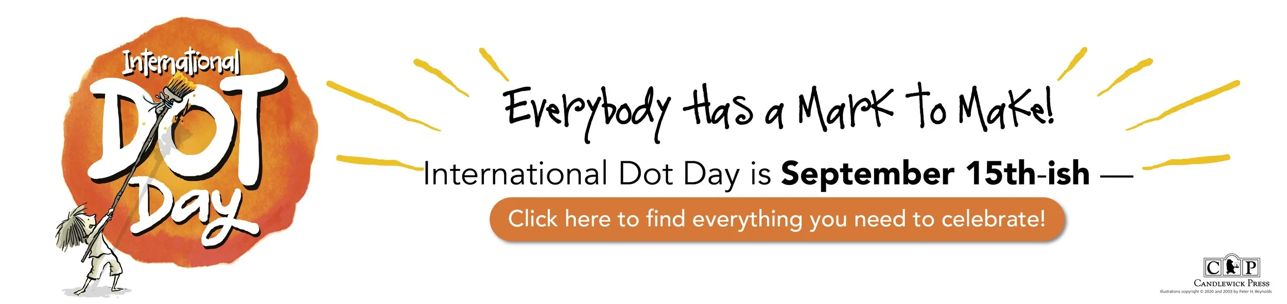Ad for Peter H. Reynolds nationwide International Dot Day campaign.