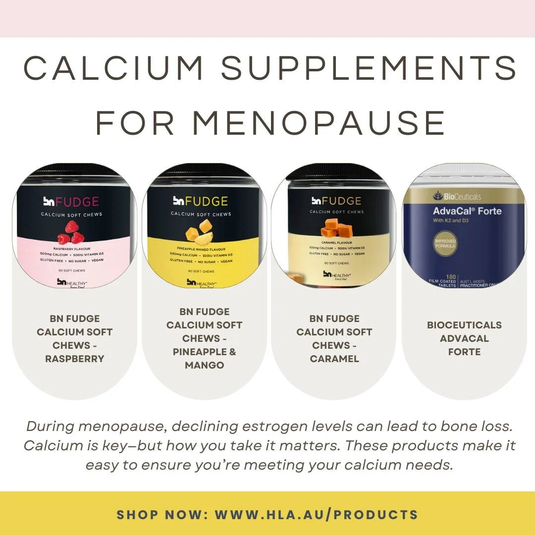 🦴 Calcium &amp; Menopause: What You Should Know

During menopause, declining estrogen levels can lead to bone loss. Calcium is key&mdash;but how you take it matters. Here's a quick guide:
🦴 Calcium Carbonate &ndash; Most common and affordable. Need