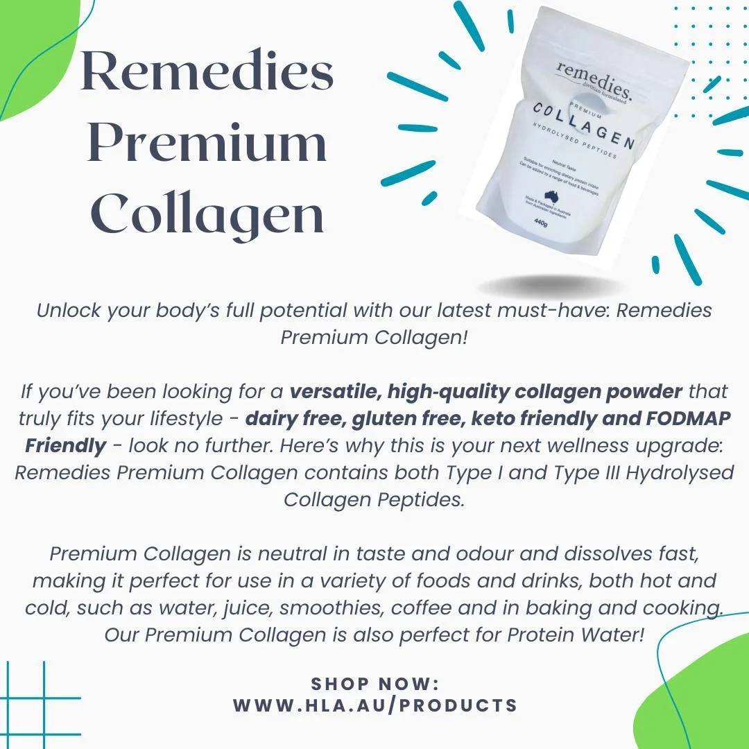 Unlock your body&rsquo;s full potential with our latest must-have: Remedies Premium Collagen! 

If you&rsquo;ve been looking for a versatile, high‑quality collagen powder that truly fits your lifestyle - dairy free, gluten free, keto friendly and FOD