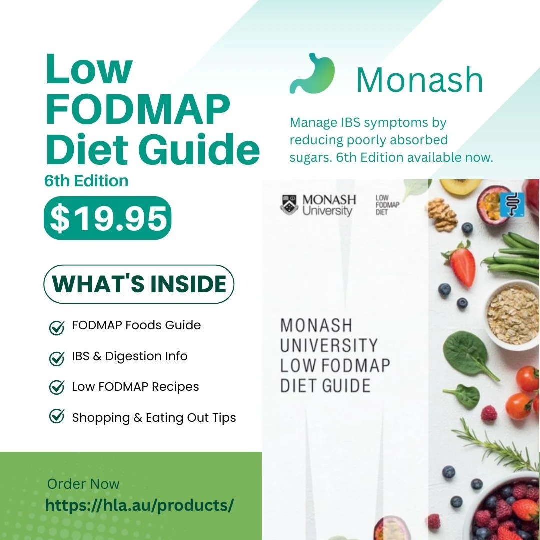 The Low FODMAP booklet (sixth edition), provides a diet guide to manage the gastrointestinal symptoms associated with irritable bowel syndrome (IBS), by reducing poorly absorbed sugars. Available on our webstore.