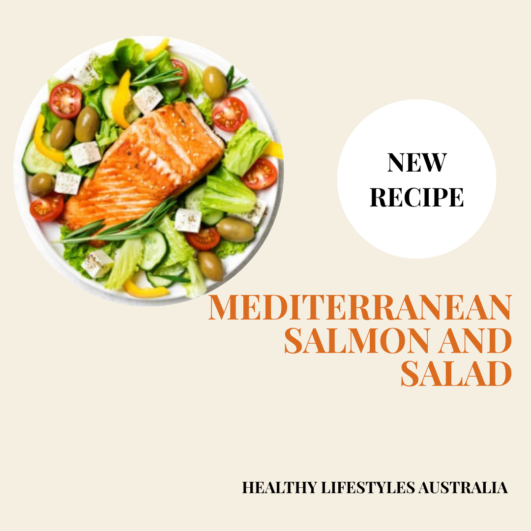 MEDITERRANEAN SALMON AND SALAD