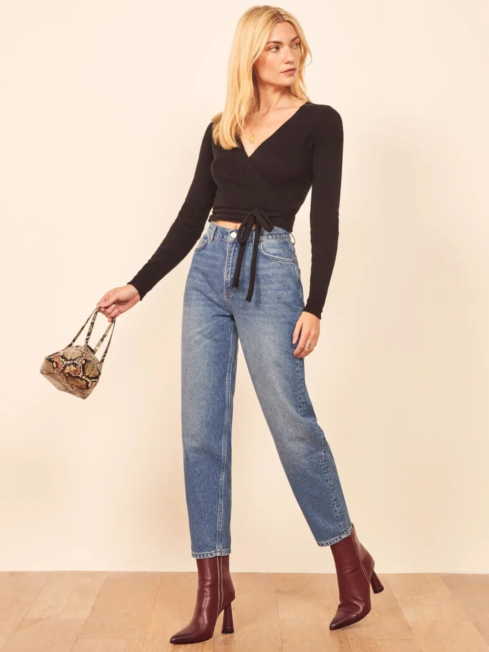 Reformation Kris Relaxed Crop Denim Jean