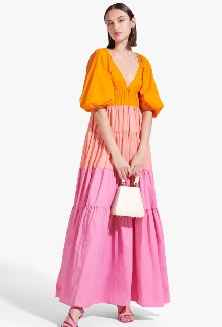 Staud Meadow Colorblock Maxi Dress