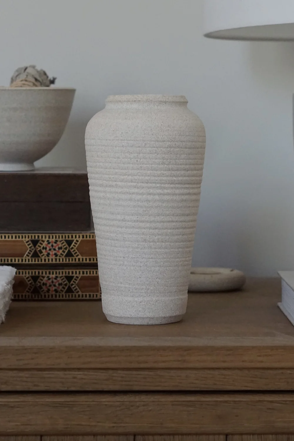white sand vase — ADI BEN-AMI