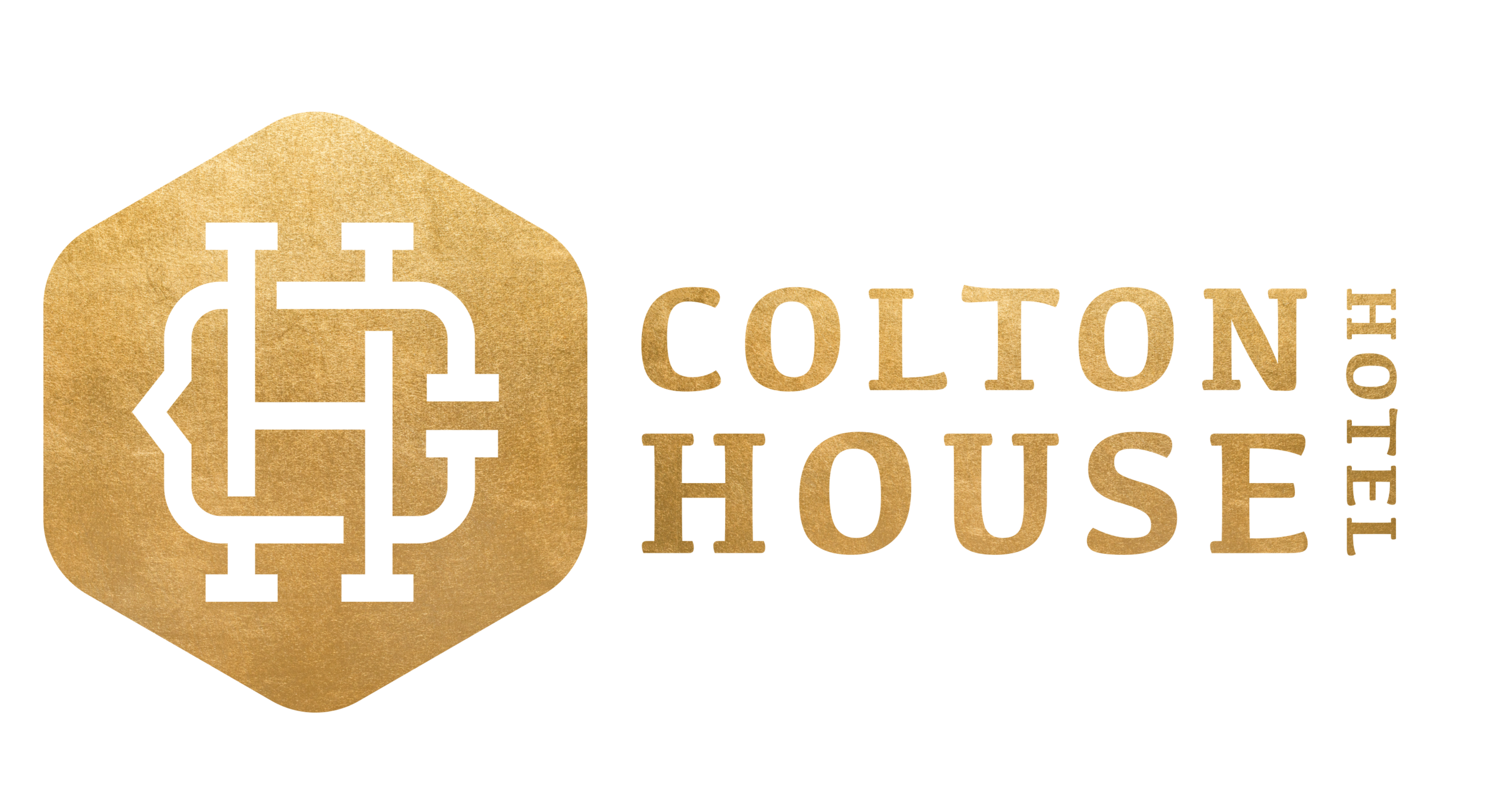 Gold emblem with a stylized cat face logo and the text "CATION HOUSE" written next to it.