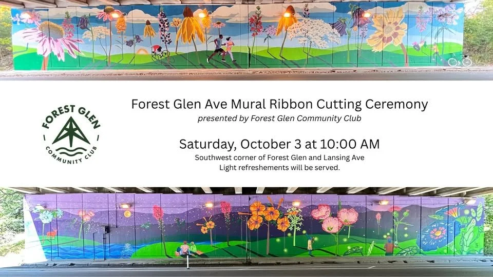 Forest Glen Ave Mural Ribbon Cutting Ceremony
