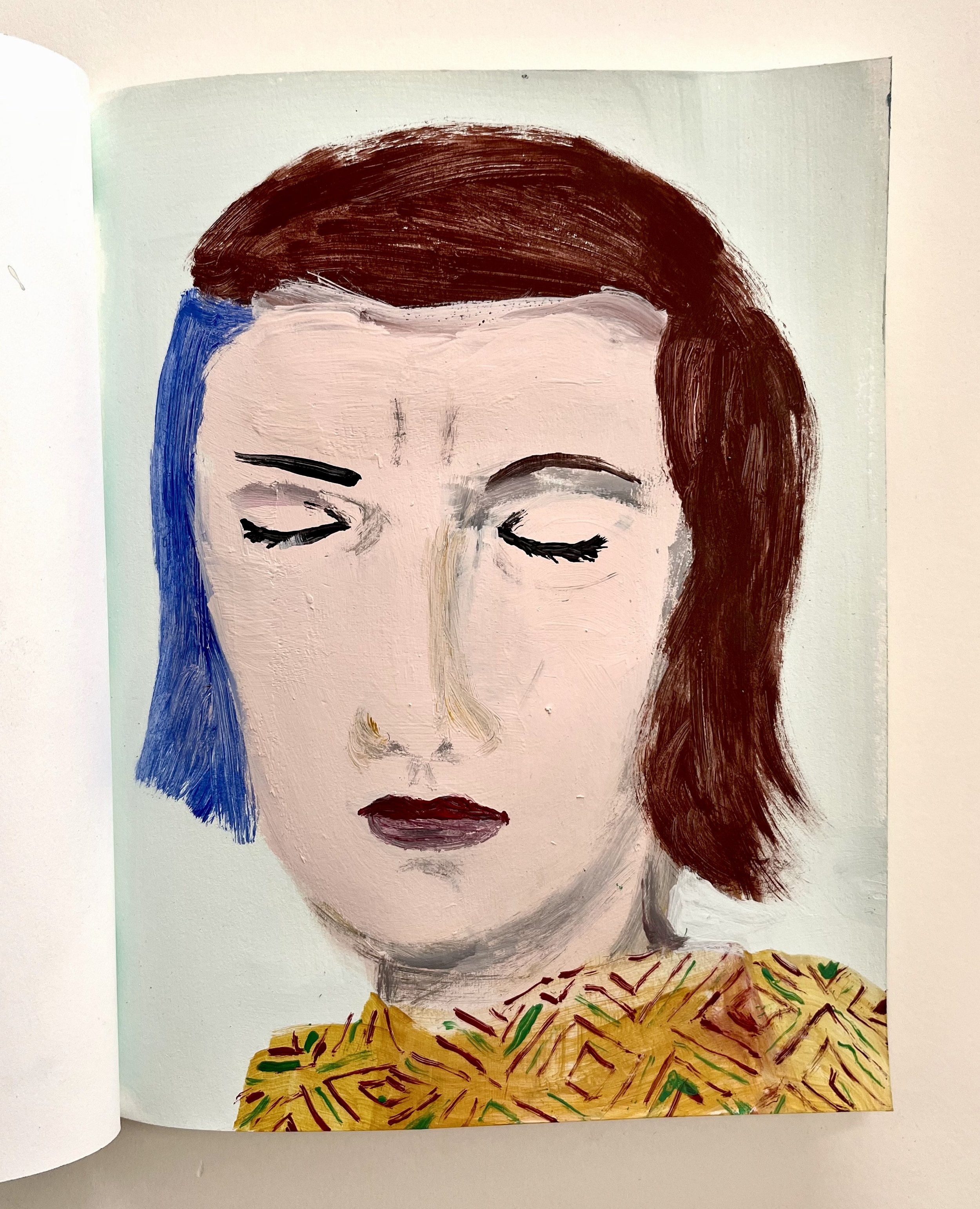 Femme Aux Cheveux Blue