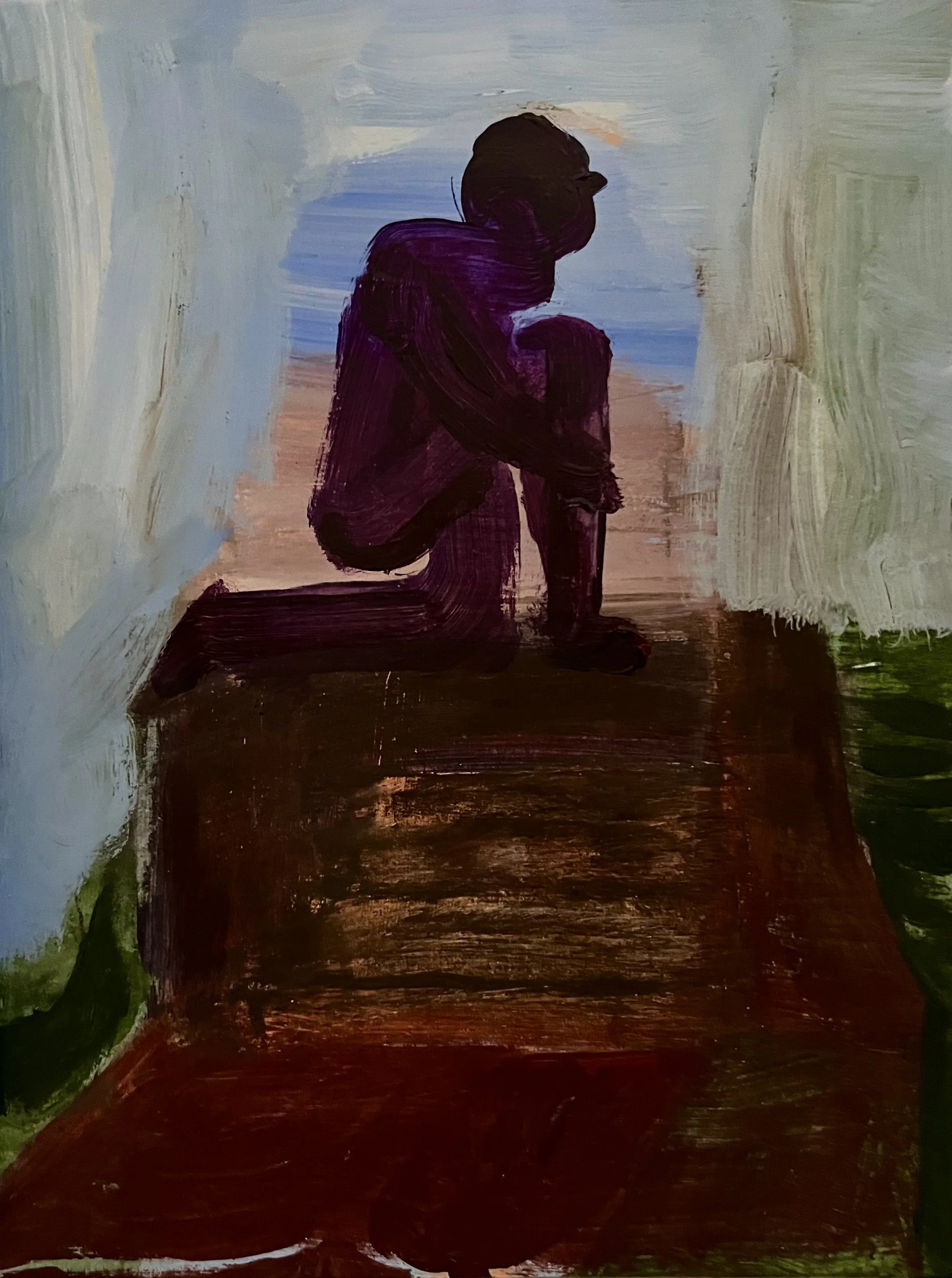 Statue In The Park By The Sea 