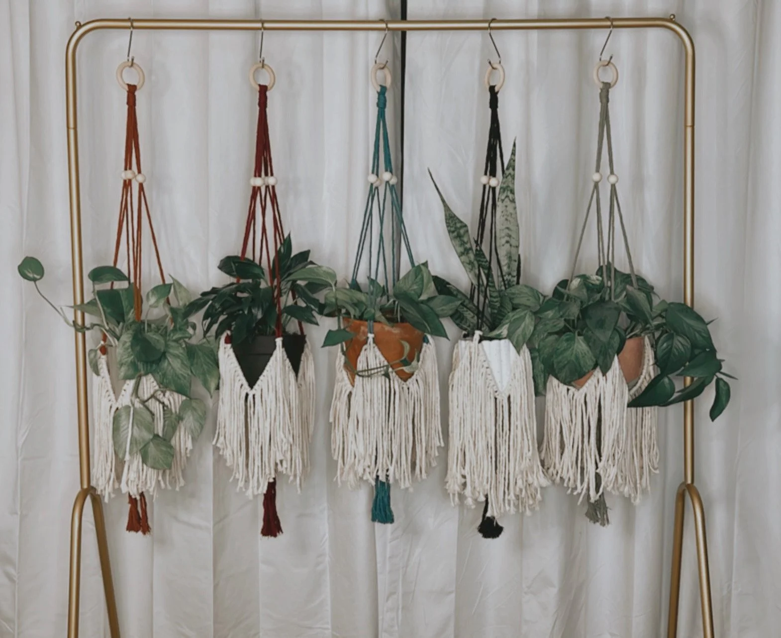70's Fringe Plant Hanger