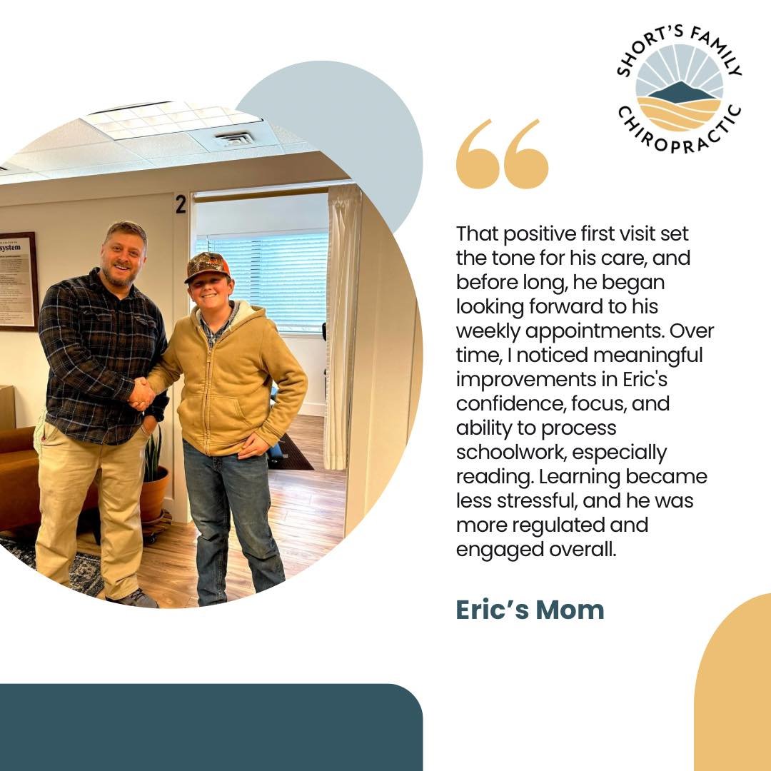 For families navigating learning, focus, or regulation challenges, finding a chiro team who meets their child with patience, gentleness, and understanding can make all the difference.

We&rsquo;re so grateful to walk alongside Eric and his family and