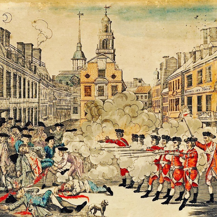 The Boston Massacre By Paul Revere.

In my US history class, I read the facts of this event, then we analyze the image and they pick out where the two don&rsquo;t align

.

British soldiers are attacked, severely outnumbered by a drunken, angry mob (