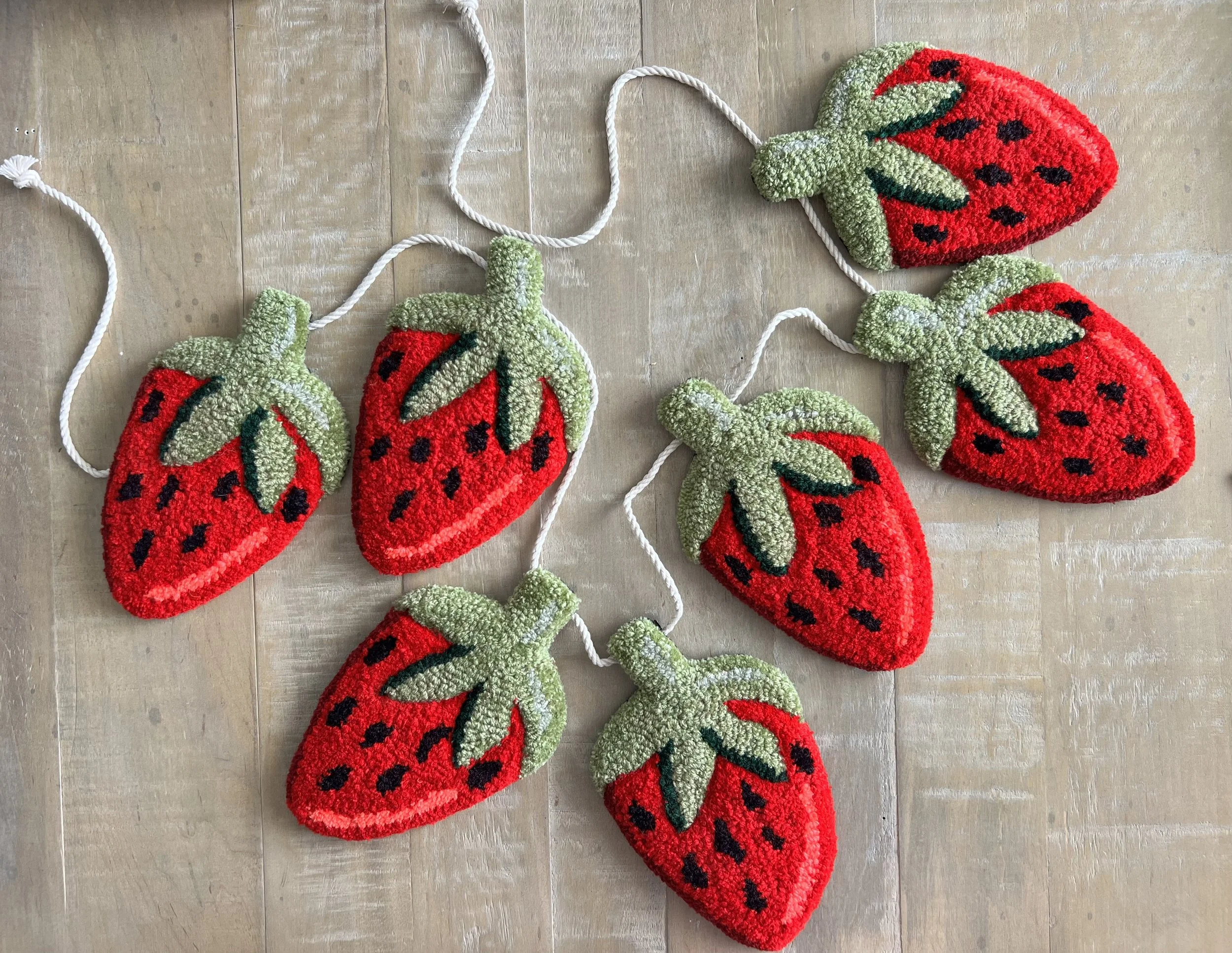 Strawberry Fiber Garland