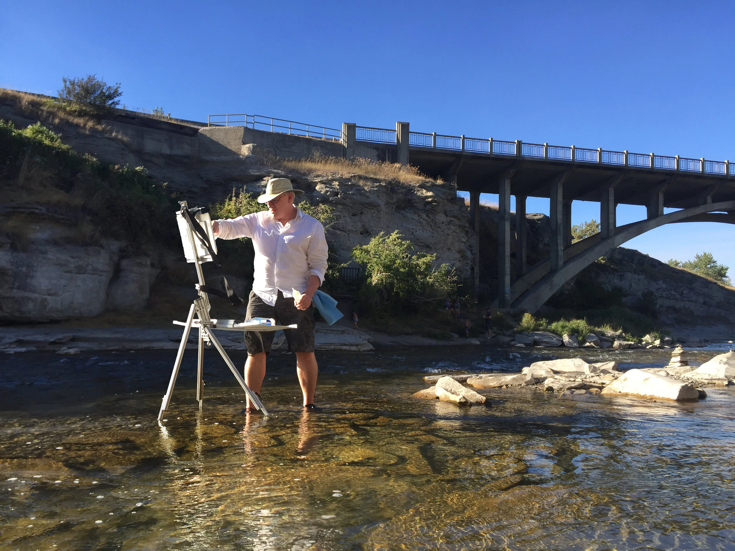 DougLevittPaintinginRiver.jpg
