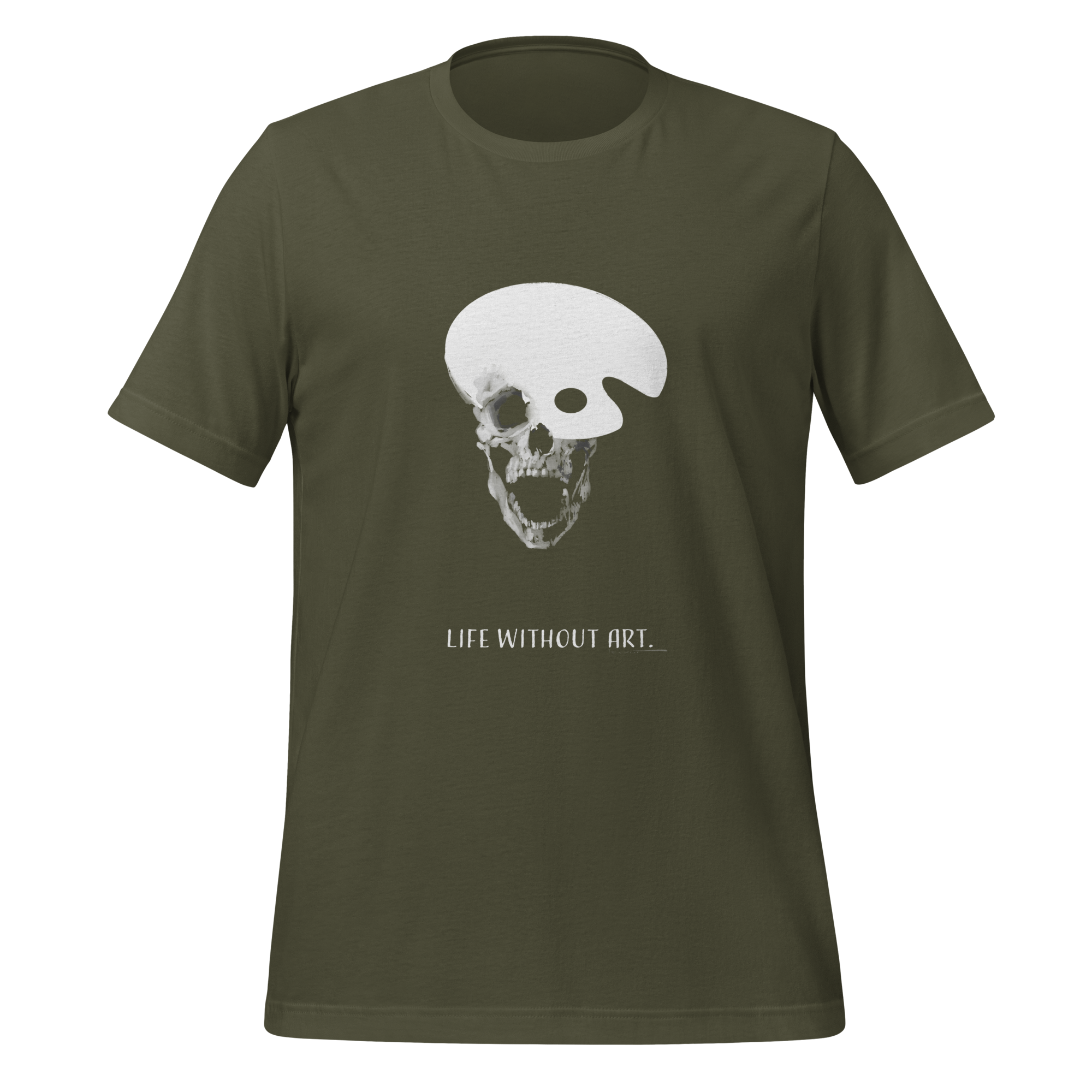 unisex-staple-t-shirt-military-green-front-6a3081b13ec2a.png