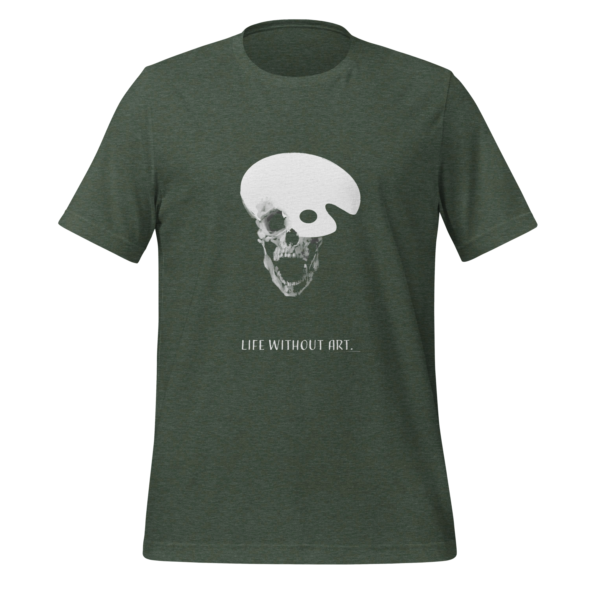 unisex-staple-t-shirt-heather-forest-front-6a3081b13ea3b.png