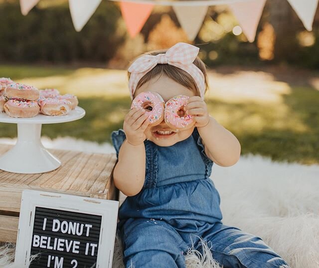 I donut believe it, I&rsquo;m 2! 🍩 Happy birthday Adeline! This session melts my heart, thank you @jaymayaltman 💕