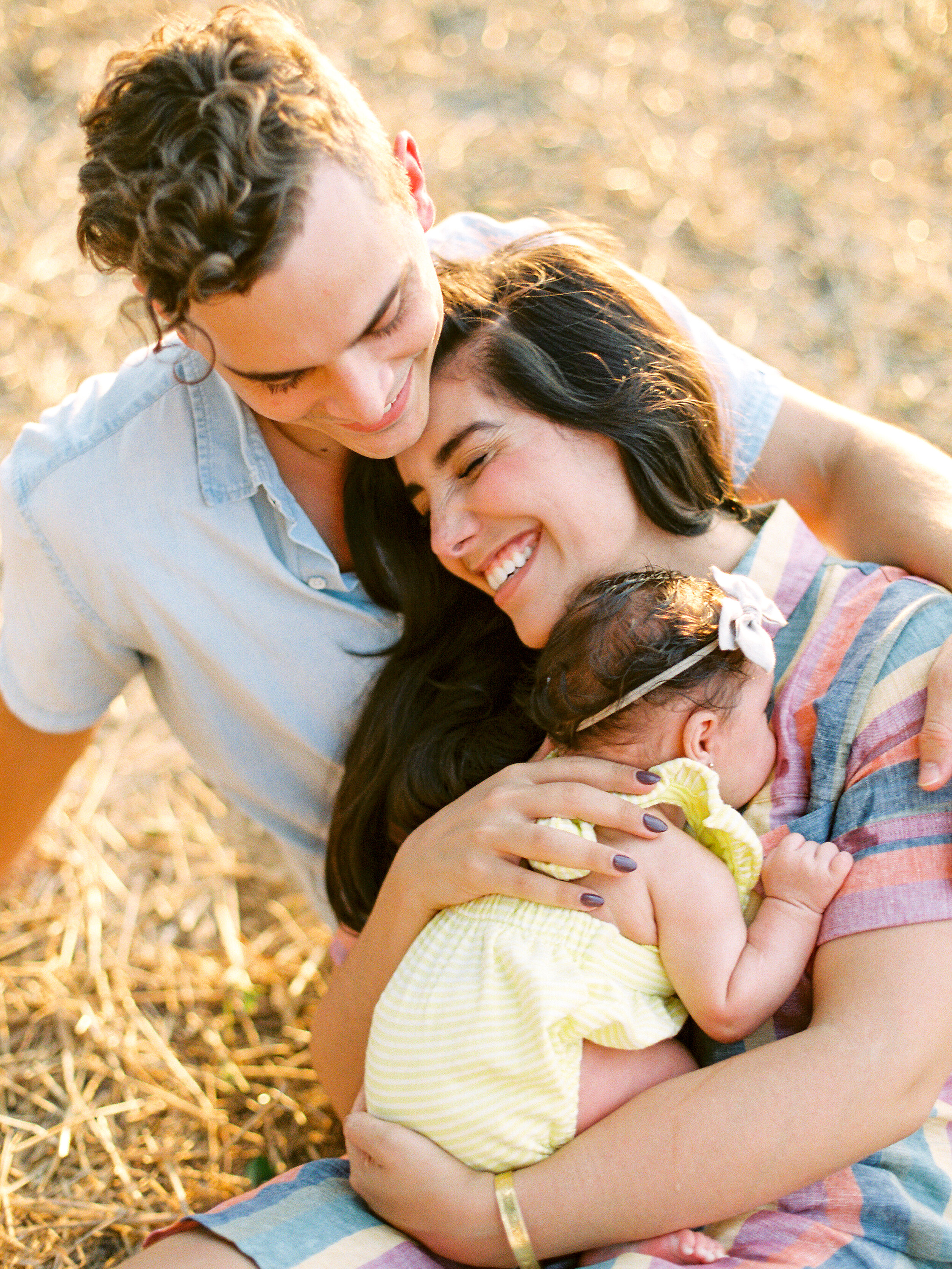 Golden light and open field for this family session in Charlotte, North Carolina