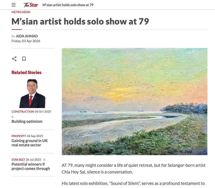 The Star: M’sian artist holds solo show at 79