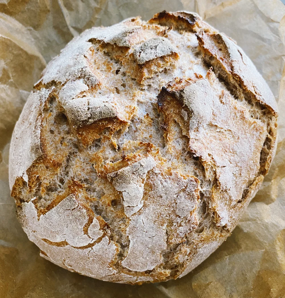 Homemade white sourdough loaf