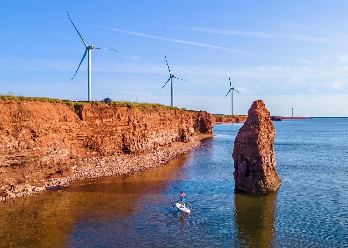 Road trip to adventure. 
📍 @northcapecoastal 
A drive around PEIs 350km west coast route wouldn&rsquo;t be complete without a stop at the incredible North Cape. We couldn&rsquo;t resist getting the paddle board out to explore the coast close up, mar