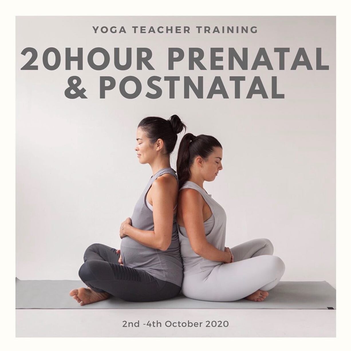 PRENATAL &amp; POSTNATAL YOGA TEACHER TRAINING
October 2nd- 4th  11am - 6pm daily 
.
There are over 300,000 women pregnant 🤰 having babies in Australia 🇦🇺 which means that is it highly likely one of them might walk into your yoga class 🙏🏼
.
This